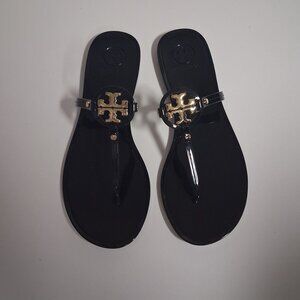 Tory Burch Mini Miller Flat Sandals Used In Good Condition Size 7